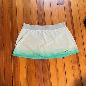 Nike Women's White to Mint Green Gradient Skater Skirt